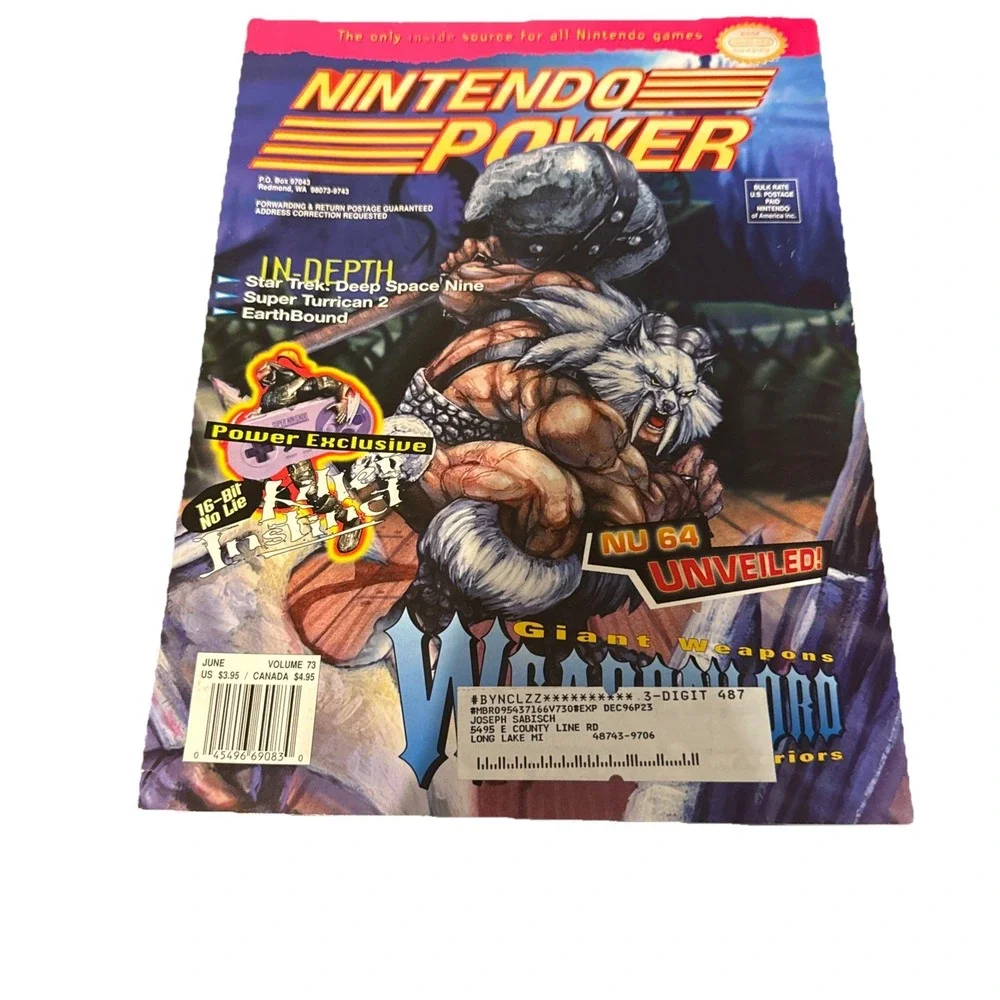 Nintendo Power #73 - NU74 - Complete With Poster - Donkey Kong‎ Cards -
